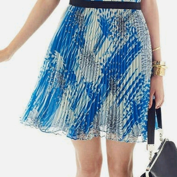 MISS WU‎ Jason Wu Size 8 Blue Cream Black Floral Pl - Picture 7 of 9